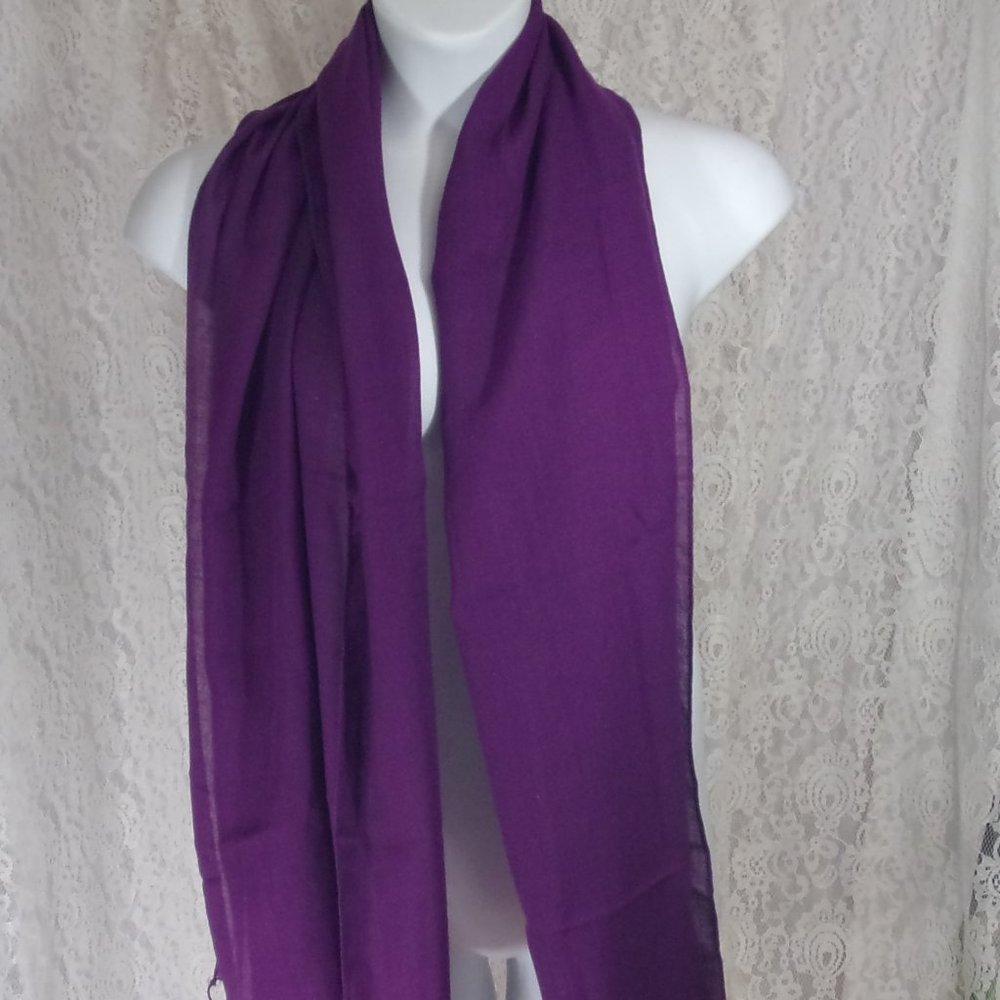 Scarf Wrap Pashmina Bright Purple NWOT